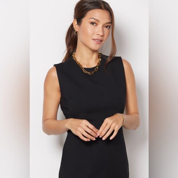 NWOT Spanx x Evereve The Perfect Sheath Dress Black Sleeveless Womens Size M - Picture 3 of 8